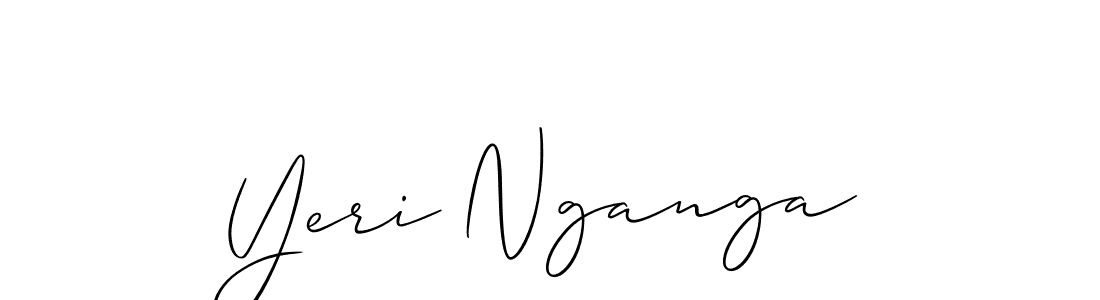 Also we have Yeri Nganga name is the best signature style. Create professional handwritten signature collection using Allison_Script autograph style. Yeri Nganga signature style 2 images and pictures png