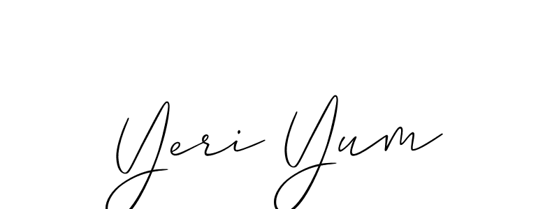 if you are searching for the best signature style for your name Yeri Yum. so please give up your signature search. here we have designed multiple signature styles  using Allison_Script. Yeri Yum signature style 2 images and pictures png