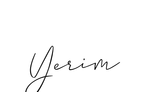 How to make Yerim signature? Allison_Script is a professional autograph style. Create handwritten signature for Yerim name. Yerim signature style 2 images and pictures png