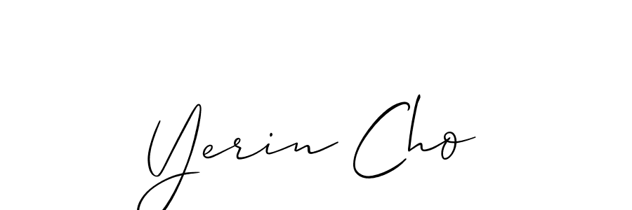 Similarly Allison_Script is the best handwritten signature design. Signature creator online .You can use it as an online autograph creator for name Yerin Cho. Yerin Cho signature style 2 images and pictures png