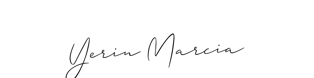 Create a beautiful signature design for name Yerin Marcia. With this signature (Allison_Script) fonts, you can make a handwritten signature for free. Yerin Marcia signature style 2 images and pictures png