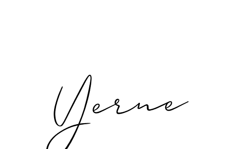 How to Draw Yerne signature style? Allison_Script is a latest design signature styles for name Yerne. Yerne signature style 2 images and pictures png