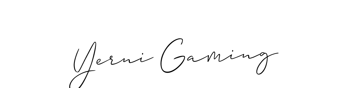 Make a beautiful signature design for name Yerni Gaming. Use this online signature maker to create a handwritten signature for free. Yerni Gaming signature style 2 images and pictures png