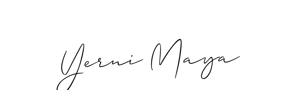 Also we have Yerni Maya name is the best signature style. Create professional handwritten signature collection using Allison_Script autograph style. Yerni Maya signature style 2 images and pictures png