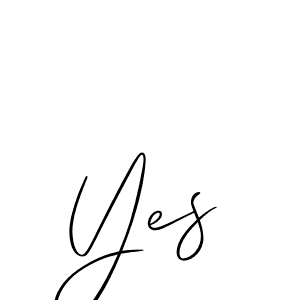 How to make Yes name signature. Use Allison_Script style for creating short signs online. This is the latest handwritten sign. Yes signature style 2 images and pictures png