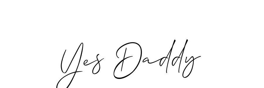 if you are searching for the best signature style for your name Yes Daddy. so please give up your signature search. here we have designed multiple signature styles  using Allison_Script. Yes Daddy signature style 2 images and pictures png