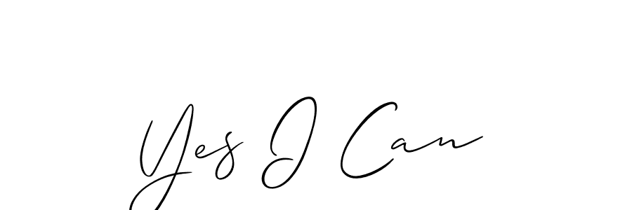 Yes I Can stylish signature style. Best Handwritten Sign (Allison_Script) for my name. Handwritten Signature Collection Ideas for my name Yes I Can. Yes I Can signature style 2 images and pictures png