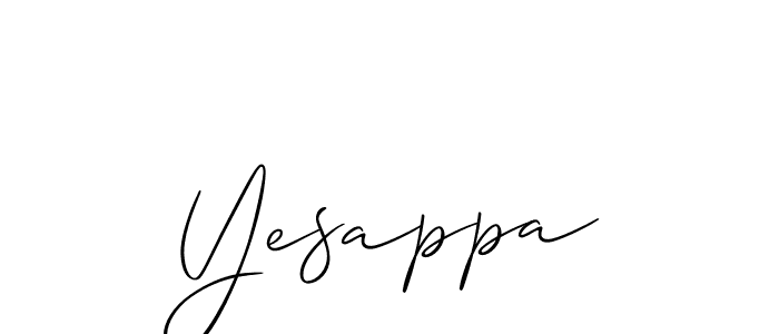 Make a beautiful signature design for name Yesappa. With this signature (Allison_Script) style, you can create a handwritten signature for free. Yesappa signature style 2 images and pictures png