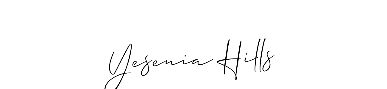 Similarly Allison_Script is the best handwritten signature design. Signature creator online .You can use it as an online autograph creator for name Yesenia Hills. Yesenia Hills signature style 2 images and pictures png