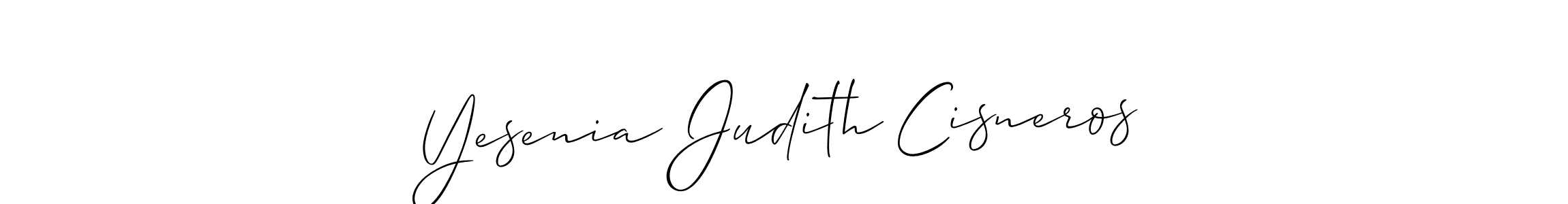 Create a beautiful signature design for name Yesenia Judith Cisneros. With this signature (Allison_Script) fonts, you can make a handwritten signature for free. Yesenia Judith Cisneros signature style 2 images and pictures png