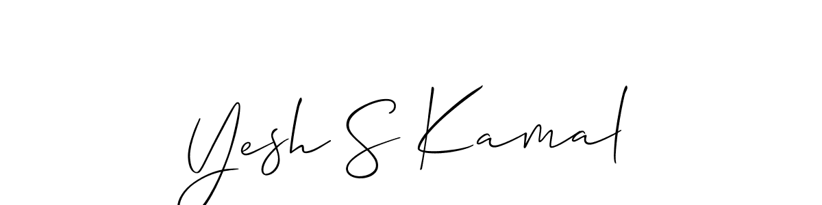 You should practise on your own different ways (Allison_Script) to write your name (Yesh S Kamal) in signature. don't let someone else do it for you. Yesh S Kamal signature style 2 images and pictures png