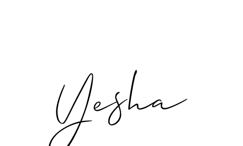 Create a beautiful signature design for name Yesha. With this signature (Allison_Script) fonts, you can make a handwritten signature for free. Yesha signature style 2 images and pictures png