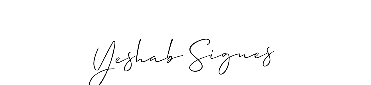 How to make Yeshab Signes signature? Allison_Script is a professional autograph style. Create handwritten signature for Yeshab Signes name. Yeshab Signes signature style 2 images and pictures png