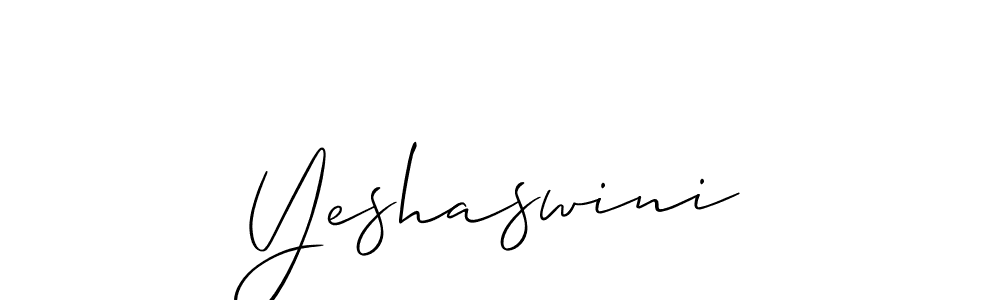 Also we have Yeshaswini name is the best signature style. Create professional handwritten signature collection using Allison_Script autograph style. Yeshaswini signature style 2 images and pictures png