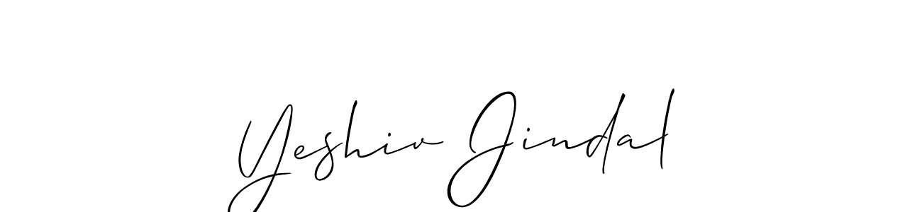 Create a beautiful signature design for name Yeshiv Jindal. With this signature (Allison_Script) fonts, you can make a handwritten signature for free. Yeshiv Jindal signature style 2 images and pictures png