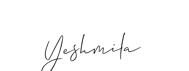 Make a short Yeshmila signature style. Manage your documents anywhere anytime using Allison_Script. Create and add eSignatures, submit forms, share and send files easily. Yeshmila signature style 2 images and pictures png