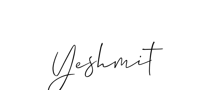 Allison_Script is a professional signature style that is perfect for those who want to add a touch of class to their signature. It is also a great choice for those who want to make their signature more unique. Get Yeshmit name to fancy signature for free. Yeshmit signature style 2 images and pictures png