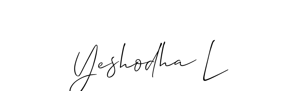 Make a beautiful signature design for name Yeshodha L. Use this online signature maker to create a handwritten signature for free. Yeshodha L signature style 2 images and pictures png