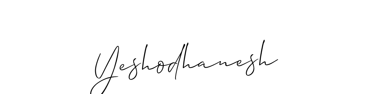 You should practise on your own different ways (Allison_Script) to write your name (Yeshodhanesh) in signature. don't let someone else do it for you. Yeshodhanesh signature style 2 images and pictures png