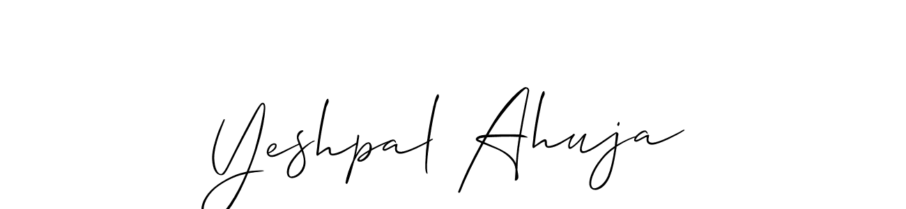 Make a short Yeshpal Ahuja signature style. Manage your documents anywhere anytime using Allison_Script. Create and add eSignatures, submit forms, share and send files easily. Yeshpal Ahuja signature style 2 images and pictures png