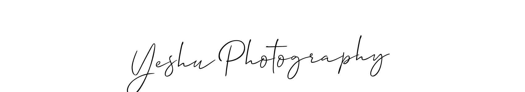 if you are searching for the best signature style for your name Yeshu Photography. so please give up your signature search. here we have designed multiple signature styles  using Allison_Script. Yeshu Photography signature style 2 images and pictures png