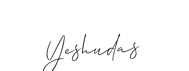 Best and Professional Signature Style for Yeshudas. Allison_Script Best Signature Style Collection. Yeshudas signature style 2 images and pictures png