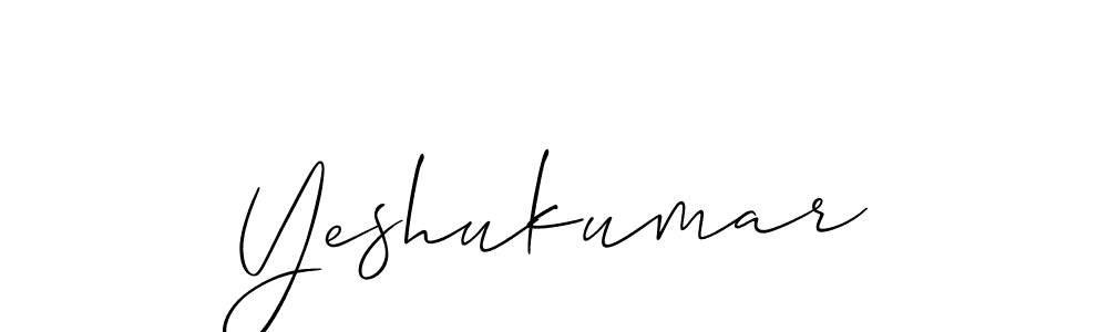 if you are searching for the best signature style for your name Yeshukumar. so please give up your signature search. here we have designed multiple signature styles  using Allison_Script. Yeshukumar signature style 2 images and pictures png