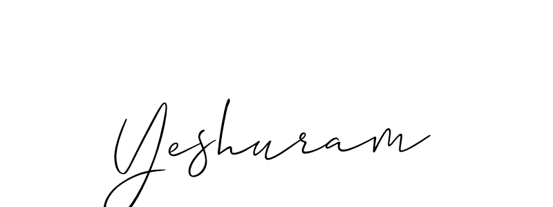 Make a beautiful signature design for name Yeshuram. Use this online signature maker to create a handwritten signature for free. Yeshuram signature style 2 images and pictures png