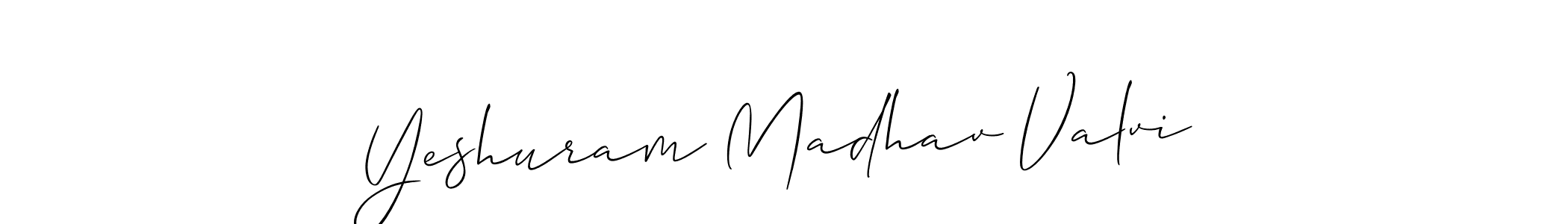 Similarly Allison_Script is the best handwritten signature design. Signature creator online .You can use it as an online autograph creator for name Yeshuram Madhav Valvi. Yeshuram Madhav Valvi signature style 2 images and pictures png