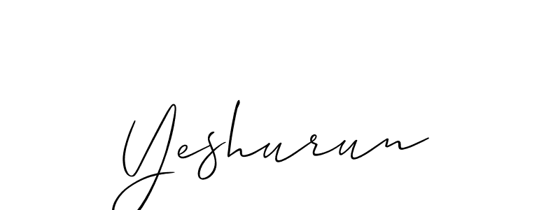 Create a beautiful signature design for name Yeshurun. With this signature (Allison_Script) fonts, you can make a handwritten signature for free. Yeshurun signature style 2 images and pictures png