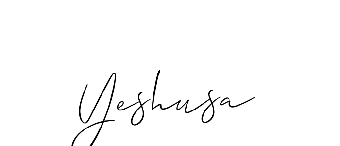 Design your own signature with our free online signature maker. With this signature software, you can create a handwritten (Allison_Script) signature for name Yeshusa. Yeshusa signature style 2 images and pictures png