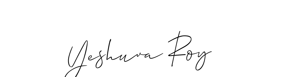 Design your own signature with our free online signature maker. With this signature software, you can create a handwritten (Allison_Script) signature for name Yeshuva Roy. Yeshuva Roy signature style 2 images and pictures png