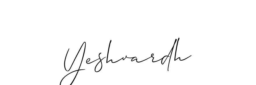 Allison_Script is a professional signature style that is perfect for those who want to add a touch of class to their signature. It is also a great choice for those who want to make their signature more unique. Get Yeshvardh name to fancy signature for free. Yeshvardh signature style 2 images and pictures png