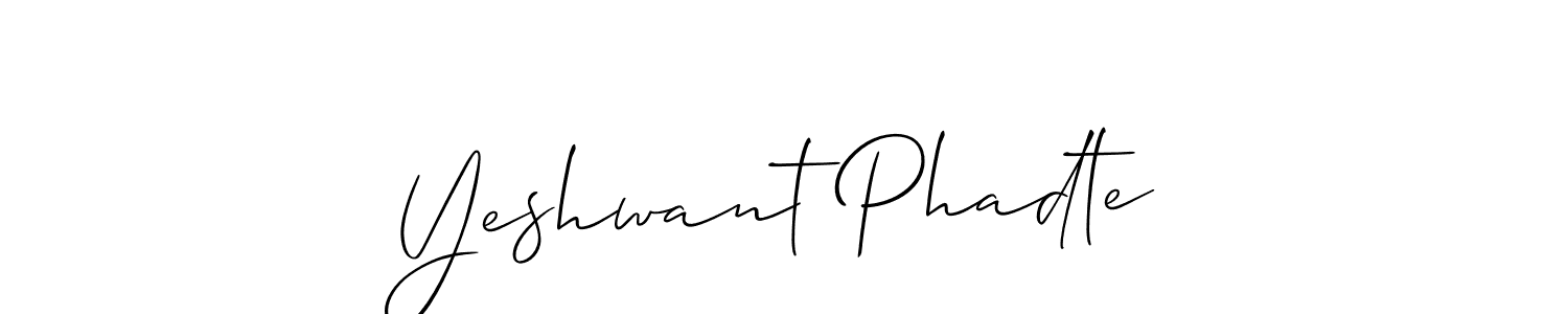 Yeshwant Phadte stylish signature style. Best Handwritten Sign (Allison_Script) for my name. Handwritten Signature Collection Ideas for my name Yeshwant Phadte. Yeshwant Phadte signature style 2 images and pictures png