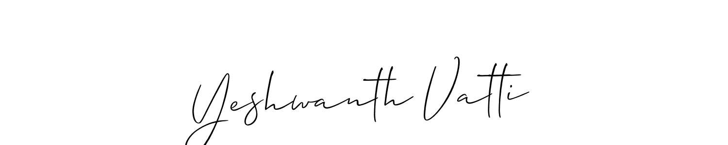 Design your own signature with our free online signature maker. With this signature software, you can create a handwritten (Allison_Script) signature for name Yeshwanth Vatti. Yeshwanth Vatti signature style 2 images and pictures png