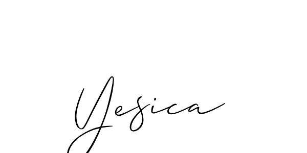 Use a signature maker to create a handwritten signature online. With this signature software, you can design (Allison_Script) your own signature for name Yesica. Yesica signature style 2 images and pictures png