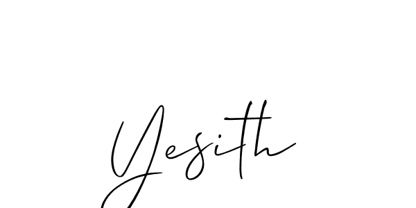 How to make Yesith name signature. Use Allison_Script style for creating short signs online. This is the latest handwritten sign. Yesith signature style 2 images and pictures png