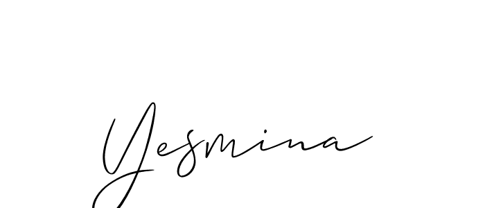 Best and Professional Signature Style for Yesmina. Allison_Script Best Signature Style Collection. Yesmina signature style 2 images and pictures png