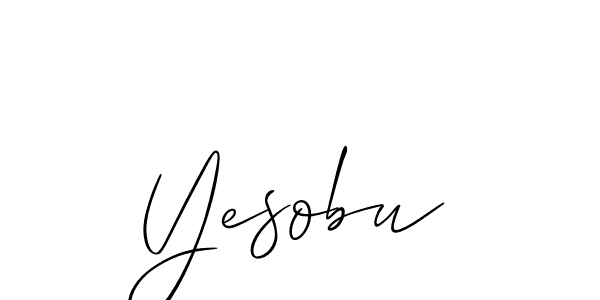 The best way (Allison_Script) to make a short signature is to pick only two or three words in your name. The name Yesobu include a total of six letters. For converting this name. Yesobu signature style 2 images and pictures png