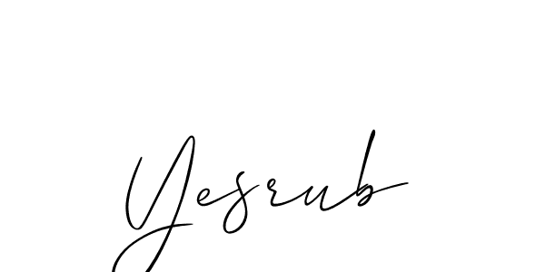 Also You can easily find your signature by using the search form. We will create Yesrub name handwritten signature images for you free of cost using Allison_Script sign style. Yesrub signature style 2 images and pictures png