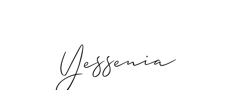 How to make Yessenia signature? Allison_Script is a professional autograph style. Create handwritten signature for Yessenia name. Yessenia signature style 2 images and pictures png