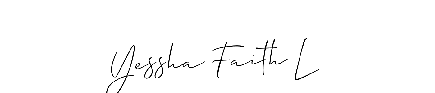 You can use this online signature creator to create a handwritten signature for the name Yessha Faith L. This is the best online autograph maker. Yessha Faith L signature style 2 images and pictures png