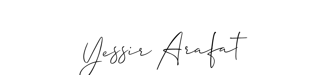 Allison_Script is a professional signature style that is perfect for those who want to add a touch of class to their signature. It is also a great choice for those who want to make their signature more unique. Get Yessir Arafat name to fancy signature for free. Yessir Arafat signature style 2 images and pictures png