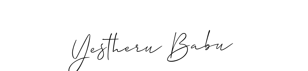 Create a beautiful signature design for name Yestheru Babu. With this signature (Allison_Script) fonts, you can make a handwritten signature for free. Yestheru Babu signature style 2 images and pictures png