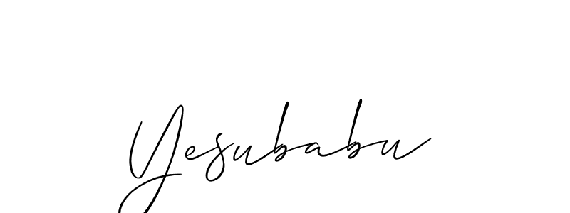 Use a signature maker to create a handwritten signature online. With this signature software, you can design (Allison_Script) your own signature for name Yesubabu. Yesubabu signature style 2 images and pictures png