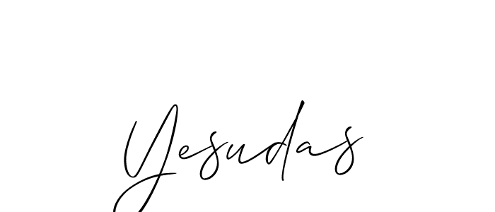 Yesudas stylish signature style. Best Handwritten Sign (Allison_Script) for my name. Handwritten Signature Collection Ideas for my name Yesudas. Yesudas signature style 2 images and pictures png