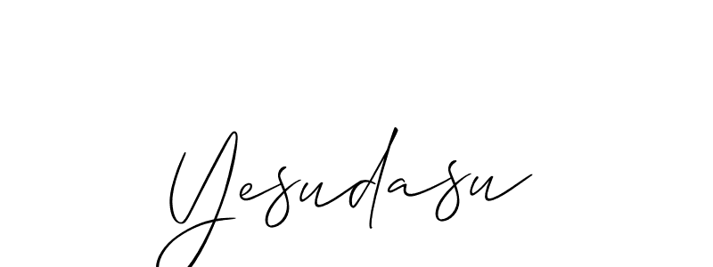 if you are searching for the best signature style for your name Yesudasu. so please give up your signature search. here we have designed multiple signature styles  using Allison_Script. Yesudasu signature style 2 images and pictures png