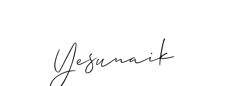 How to make Yesunaik signature? Allison_Script is a professional autograph style. Create handwritten signature for Yesunaik name. Yesunaik signature style 2 images and pictures png
