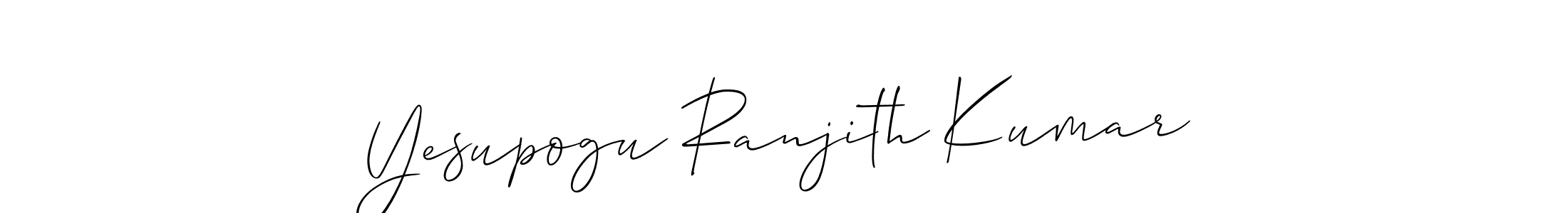 Create a beautiful signature design for name Yesupogu Ranjith Kumar. With this signature (Allison_Script) fonts, you can make a handwritten signature for free. Yesupogu Ranjith Kumar signature style 2 images and pictures png