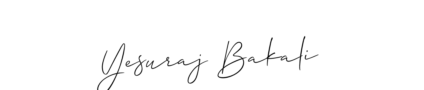 Make a beautiful signature design for name Yesuraj Bakali. With this signature (Allison_Script) style, you can create a handwritten signature for free. Yesuraj Bakali signature style 2 images and pictures png